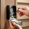 Wall Mount Key Safe Box Weatherproof Key Storage Secret Box Organizer 4 Digit Combination Password Security Code Lock Nokey Home