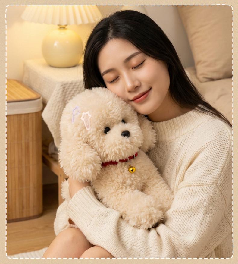 Cute Realistic Teddy Dog Plush Toy - Children's Birthday Gift & Desk Companion