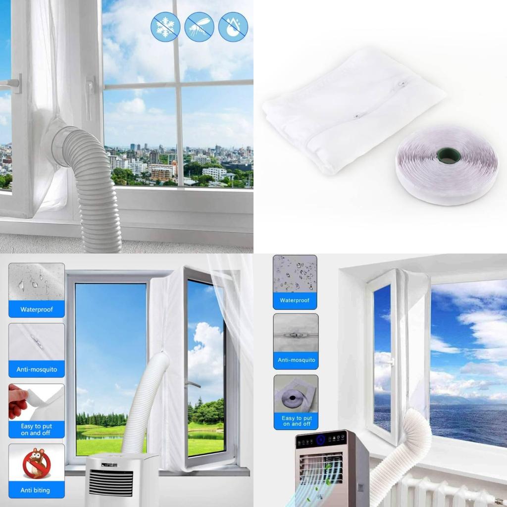 White Window Seal For Mobile Ac Units Dust Barrier For Home And Office
