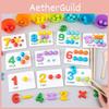 Montessori Math Learning Puzzle For Kids Wooden Bead Counting And Matching Game