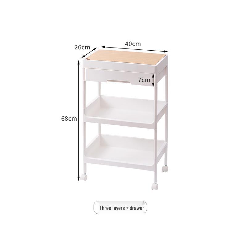 

Компактная многоярусная стойка для хранения для кухни, ванной комнаты или спальни 7080 wood cover modular storage rack