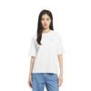 Calvin Klein Solid Color Logo Crew Neck T-Shirt Women Tops White J218869-YAF