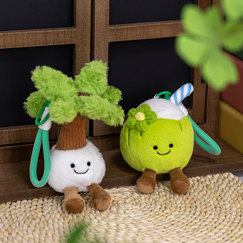 Kawaii Koralle Kokosnuss Zitrone Plüschtier Stoffpuppe Schlafzimmer Dekoration Geburtstagsgeschenke