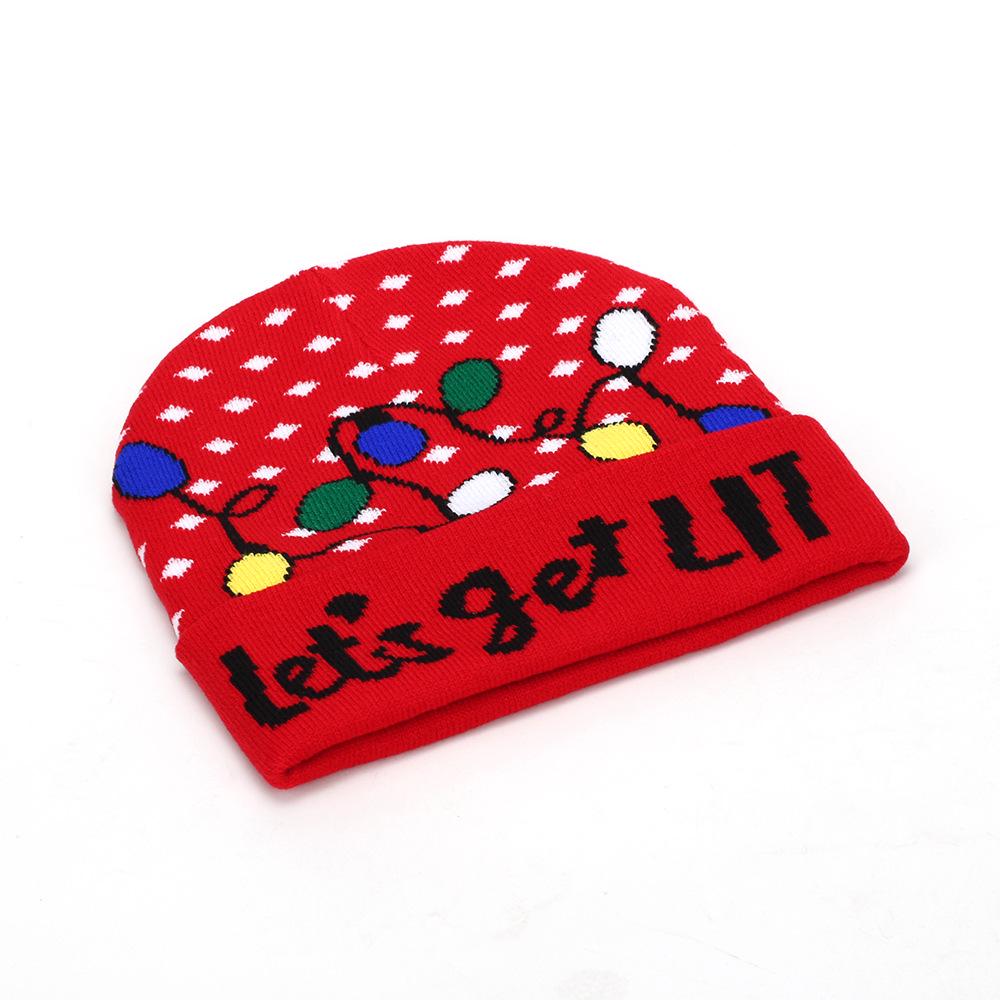 

Унисекс Рождественская жаккардовая вязаная шапка - Простой и универсальный осенне-зимний горячий стиль One Size