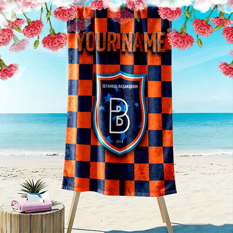 Name Custom Estambul Basaksehir Print Beach Towel, Large Soft Quick Dry Towel for Beach Camping Swimming