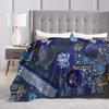 Dark blue Jewish Passover Blanket Quality Warm Throw Blanket Autumn Travel Office Living Room Funny Bedspread
