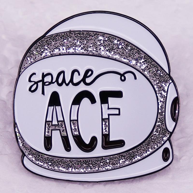 Astronaut Hat Enamel Brooch