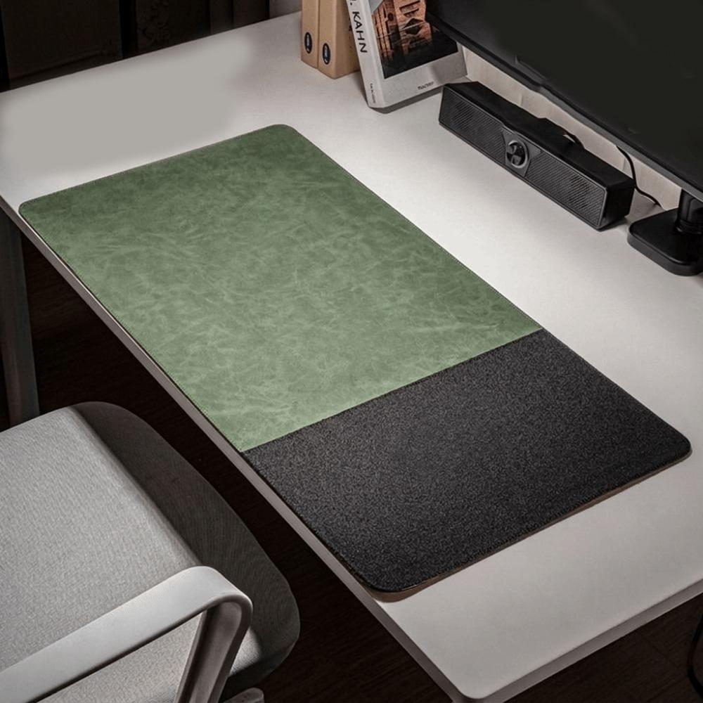 Anti-wear Portable Retro Mousepad Large PVC Leather Mouse Pad Double-sided Non-slip Esports Table Mat Desktop