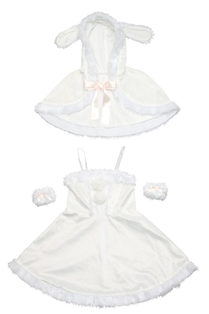 Clearstone Mimi Noel Cosplay Christmas Bunny Cape Santa White Women's