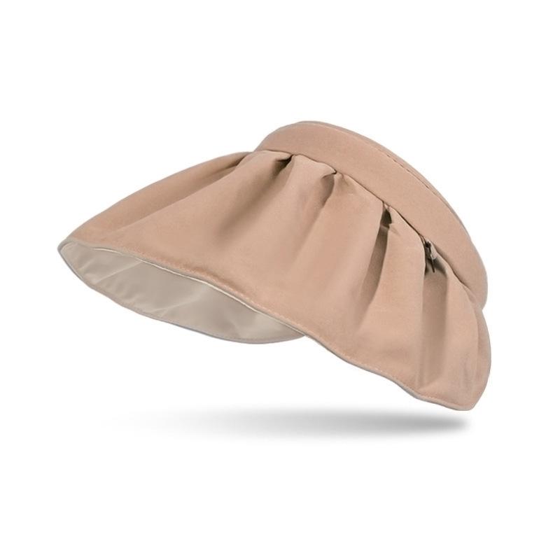 Women's Korean Style Rollable Sun Protection Headband Hat - Casual & Open Top