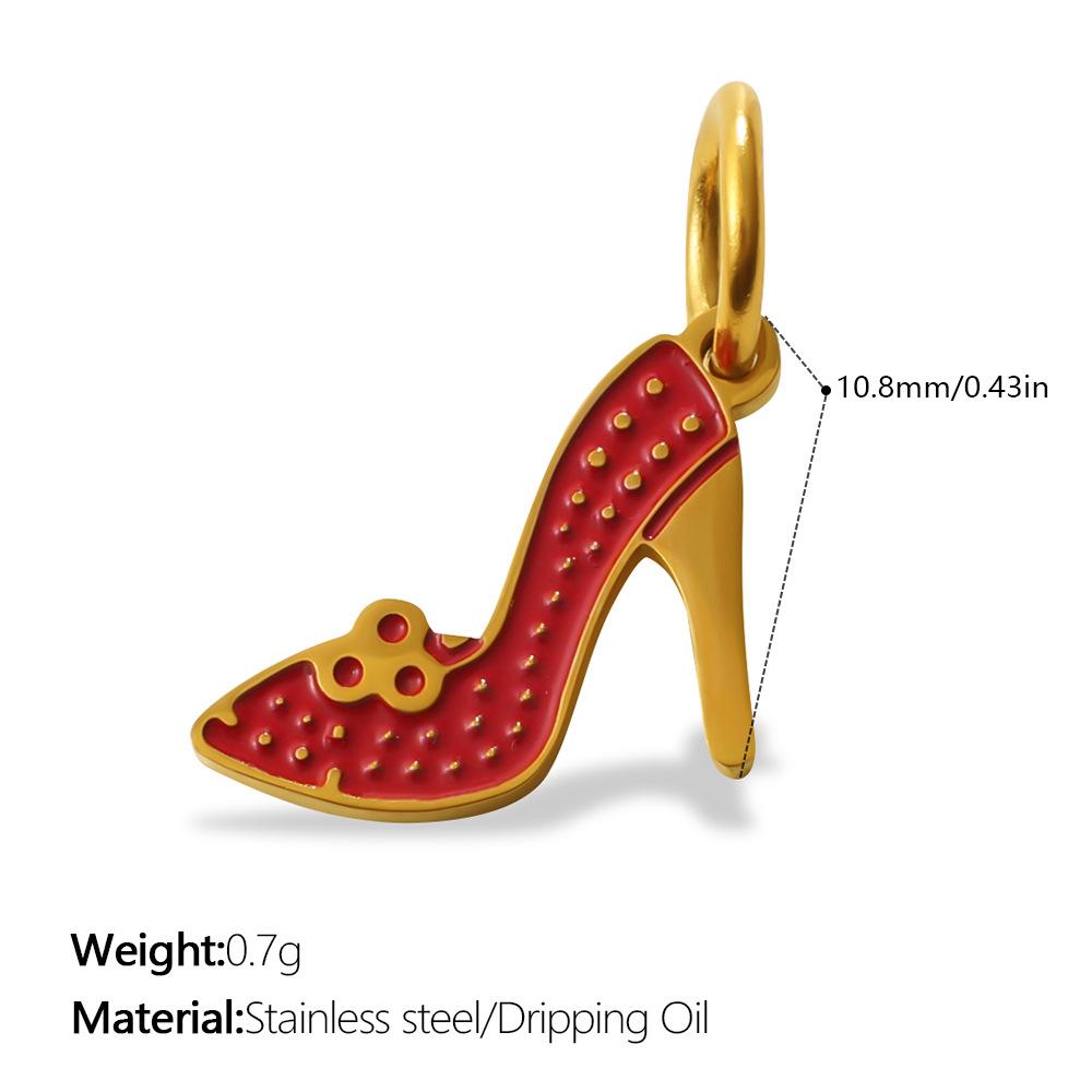 Fun Color Oil Drop Pendant Collection Fashion Love High Heels Crown Shape Jewelry Accessories