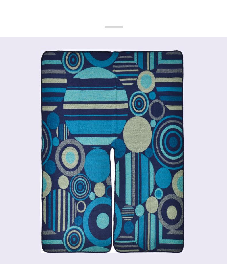 Outono/Inverno Costura Geométrica Xale Quente Feminino Capa com Fenda