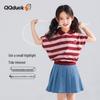 QQ DUCK Girls' Striped Duck Polo Shirt