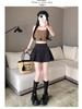 Polka Dot Ruffle High Waist Short Skirt - Petite Fluffy Autumn Edition 2025