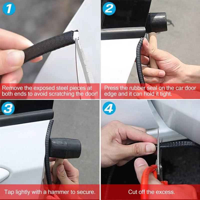 Universal U-Shaped Car Door Edge Protection Strip (Anti-Collision, Anti-Scratch)