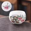 Suet Jade White Porcelain Teacup High-End Personal Special Large Master Cup Single Cup Tea Bowl Tea Cup High-End Ceramic Pair Cup