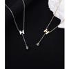 Exquis Collier Clavicule à Pompon Lettre H: Style Cool de Luxe pour Femmes