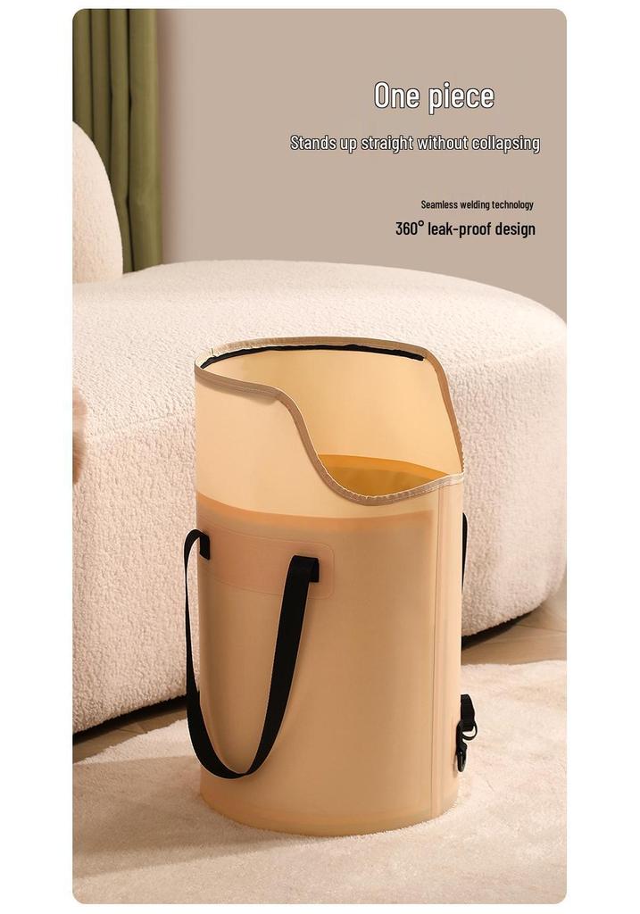 Foldable Foot Bath Basin with Constant Temperature and Steaming, Over-the-Calf Deep Design, Portable for Home Use