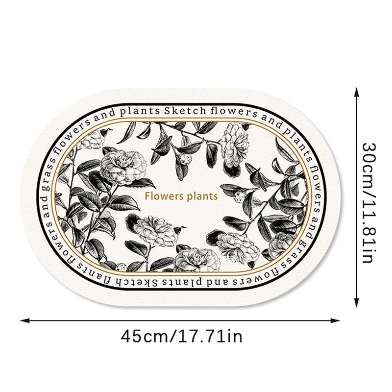 Leather Placemat Oval Oil-Proof Table Mat Home Dining Kitchen Table Placemat Design Dining Waterproof Heat Resistant Home Decor