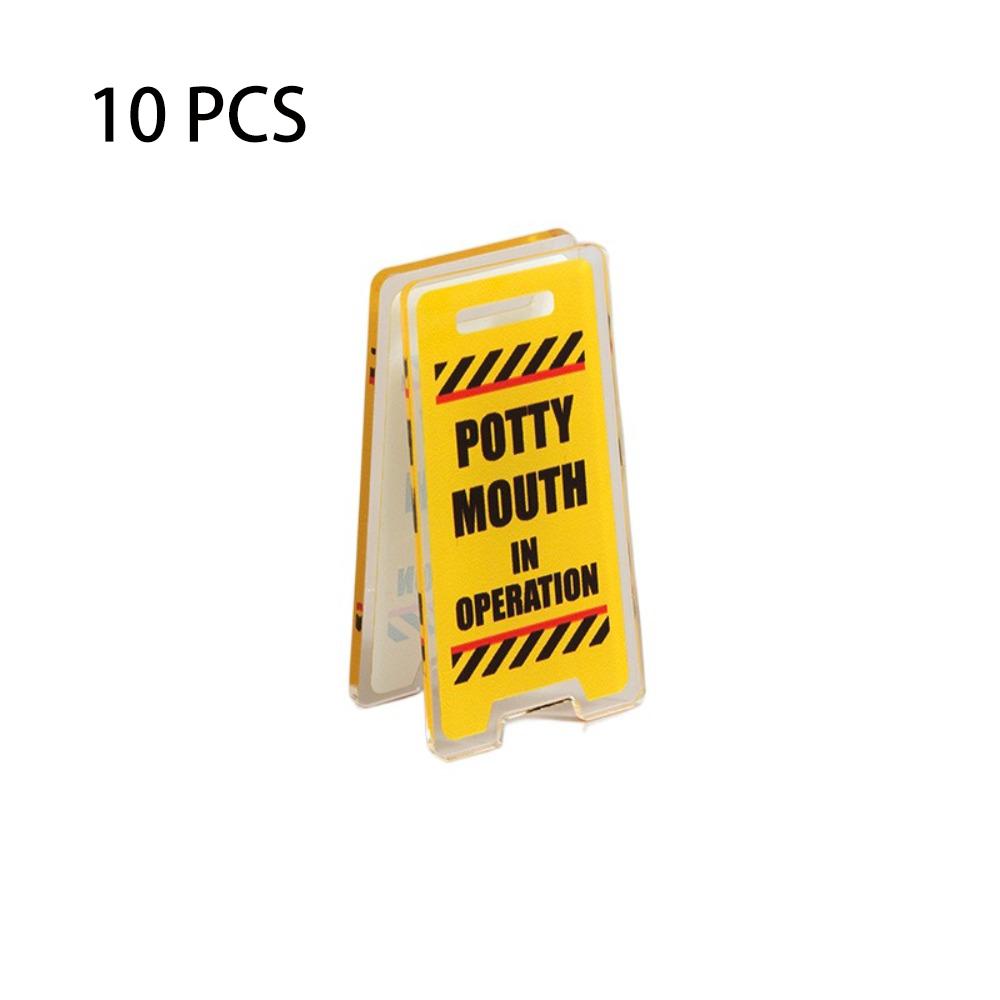 10 PCS I'm Busy Desk Decor Sign Leave Me Alone Desk Accessories Funny Acrylic Desk Sign  Unisex Gift
