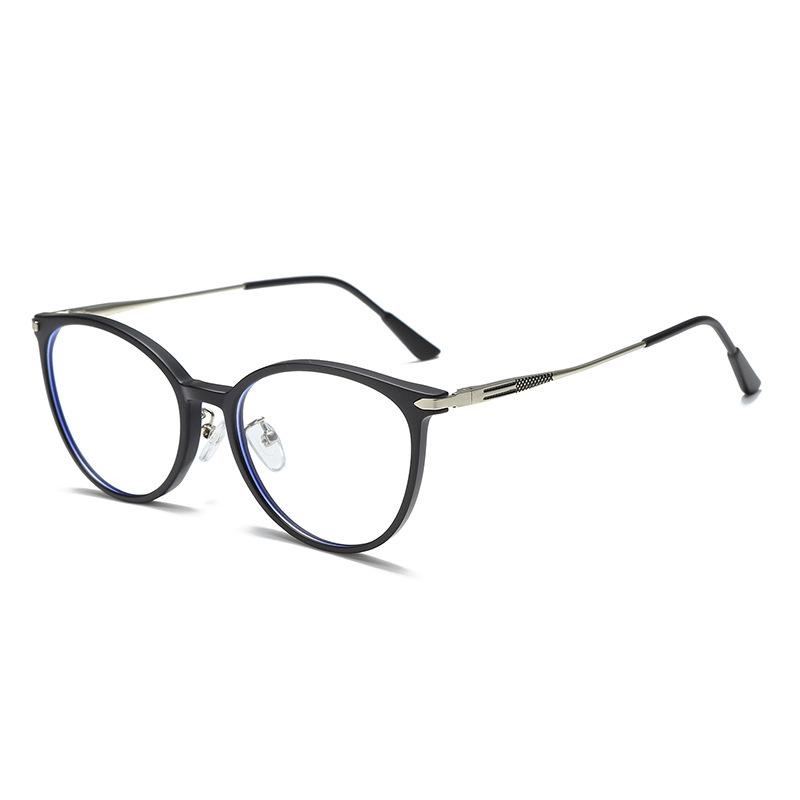 Fashion Premium TR90 Round Women's Glasses Frame Ultralight Anti-Slip Alloy Legs for Urban Chic & Commute Style