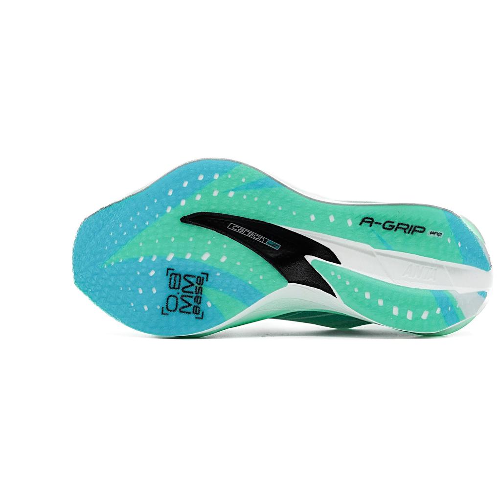 Anta C202 6.0 PRO Low top Carbon Plate Casual Running Shoes Men's White Green Blue 112515576-4
