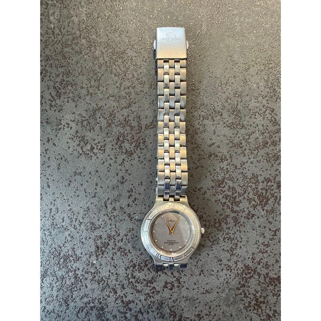 Used [Working item] CITIZEN ATTESA titanium wrist watch