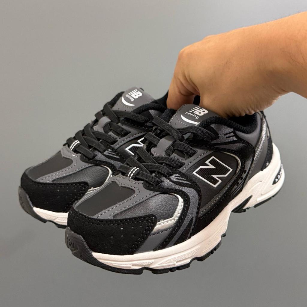 NB 530 Kids' Leather Athletic Shoes: Comfortable, Lightweight, Non-slip, Soft Sole, Unisex Casual Sneakers.