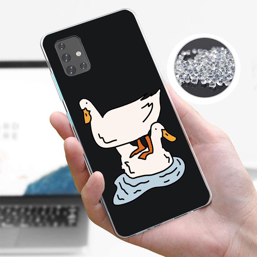 Cartoon Duck Goose Game Cover Phone Case For Samsung Galaxy A12 A22 A32 A52 A72 A02S Phone Case Note 20 Ultra 10 S10 Plus A51 A7