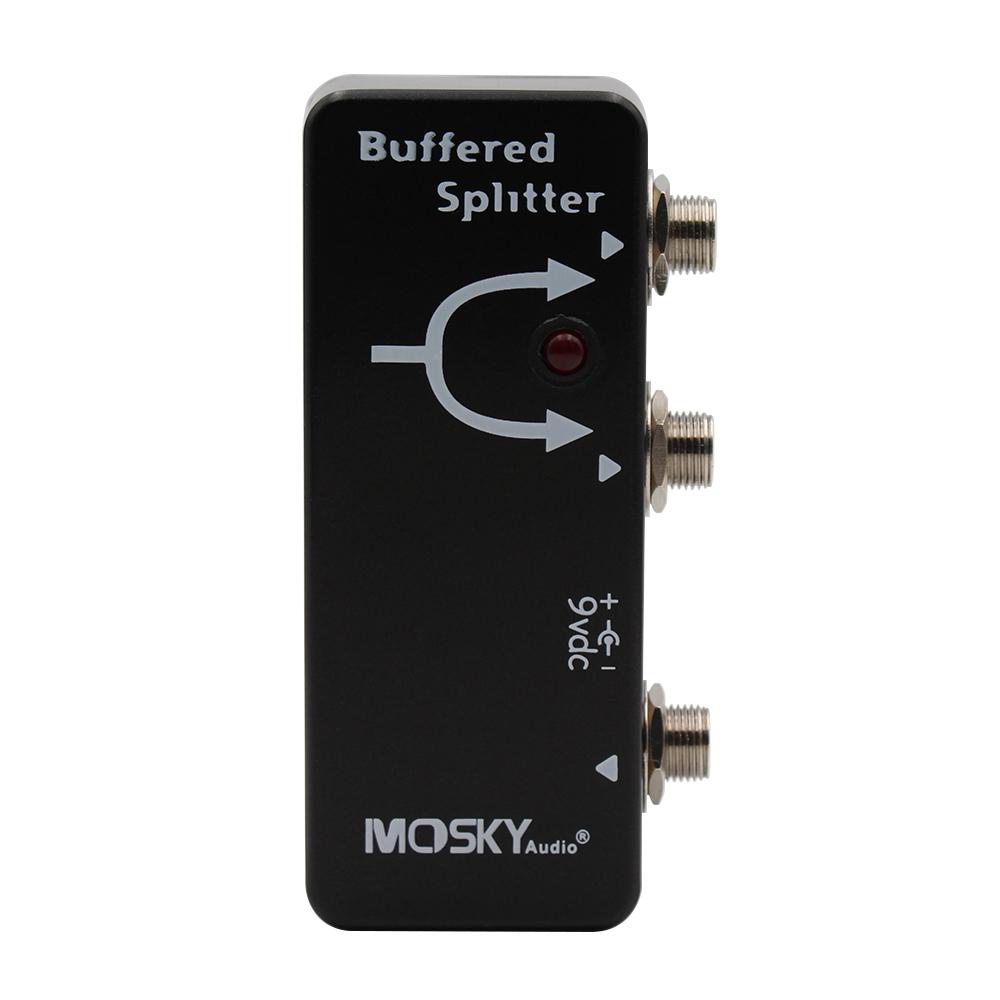 Moskyaudio Buffered Splitter Dual Clean Buffer Pedal, True Bypass Guitar Effect Pedal Aluminum Chassis for Signal Distribution