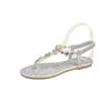 Summer Toe Sandals 2025 New High-quality Solid Color Non-Slip Women's Shoes 36-43 Large Size Banquet Sandals