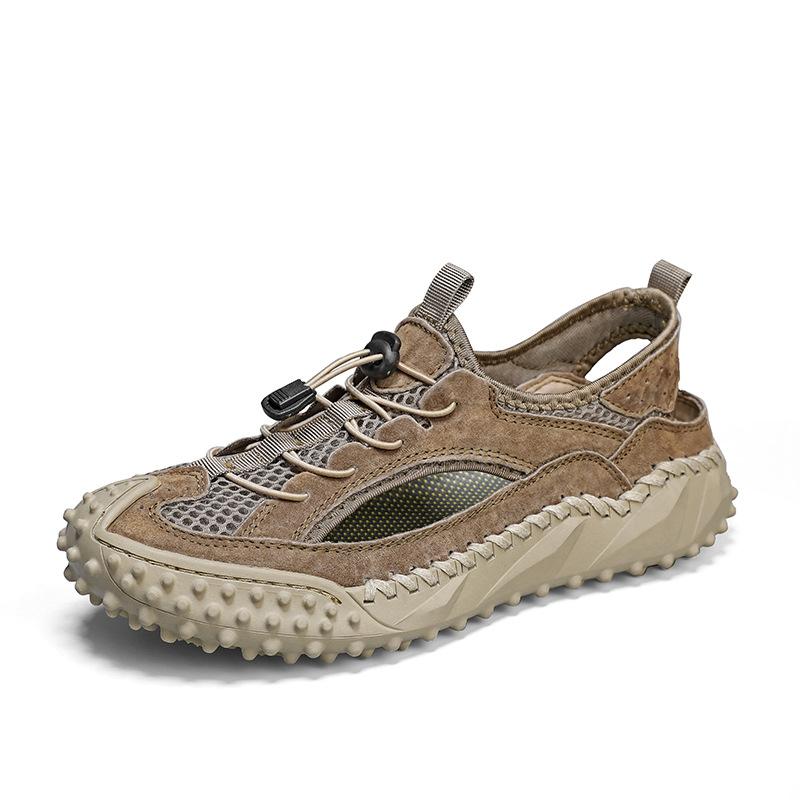 

Mountaineering sandals men s summer bag head beach shoes men s outer wear sports sandals non-slip hollow wading shoes 46