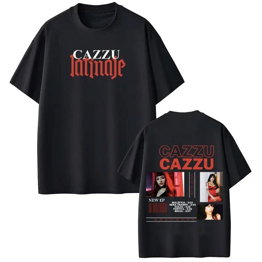 

Unisex Women Aesthetic Trend Tshirts Singer Cazzu Latinaje Album Tour 2026 Print T Shirt Shortsleeved Cotton Hiphop Tshirts Y2K S