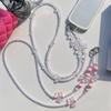 Cute Bowknot Beaded Bowknot Phone Strap Anti-lost Universal Beaded Phone Lanyard Hanging Decoration Wallet Chain Phone