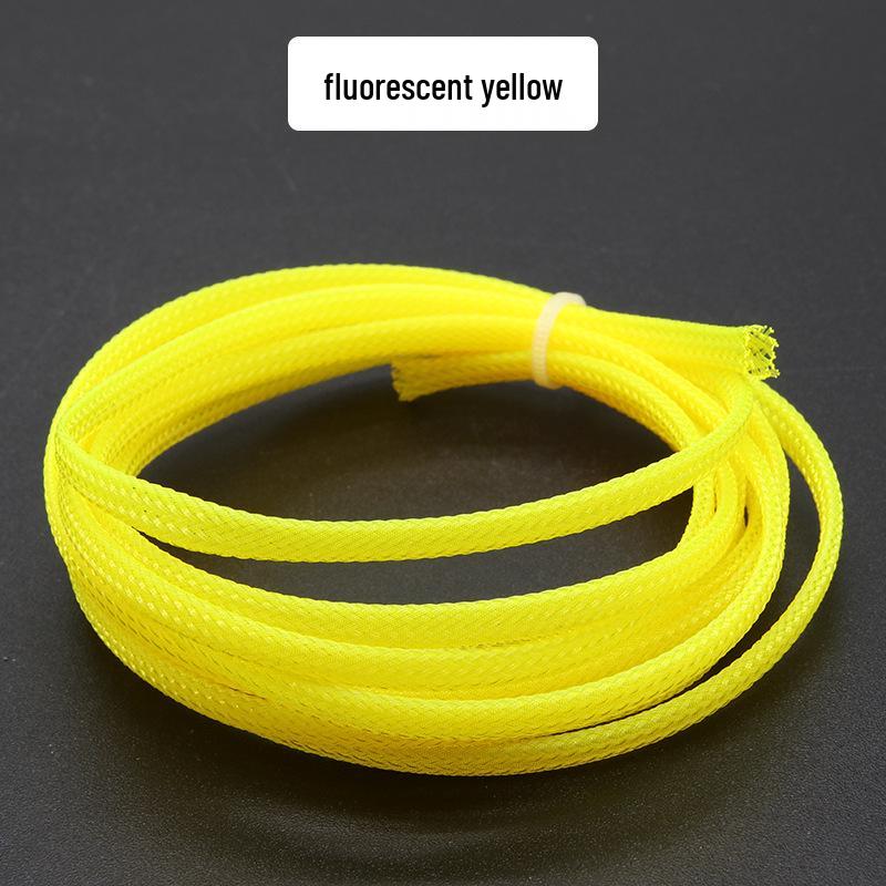 PET Braided Expandable 3mm Snakeskin Mesh Audio Cable Sleeve, Nylon Shockproof, 5 Meters