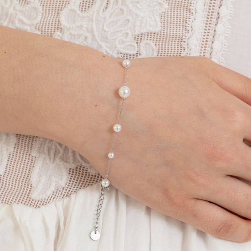 

geegee pearl galaxy bracelet SILVER