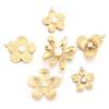 2Pcs Stainless Steel Pearl Flower Enamel Charms Exquisite Gold Color Pendant DIY Necklace Earrings Wedding Party Jewelry Finding