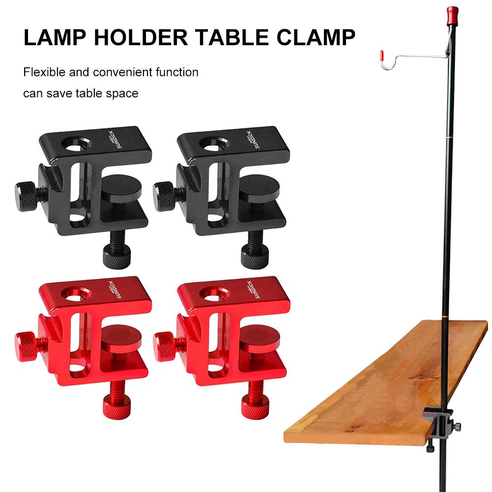 2pcs Light Stand Pole Table Clamp Clip Adjustable Lantern Stand Clip For Light Pole for Outdoor Camping Lantern Camera
