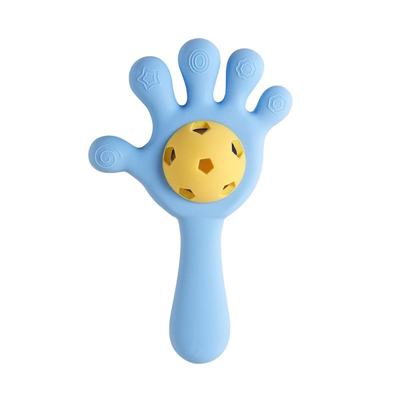 

1pc Baby Palm Silicone Teether Toys Babies Accessories Newborn Sucking Chew Toys Nipple Holder Baby Nursing accessoire синий