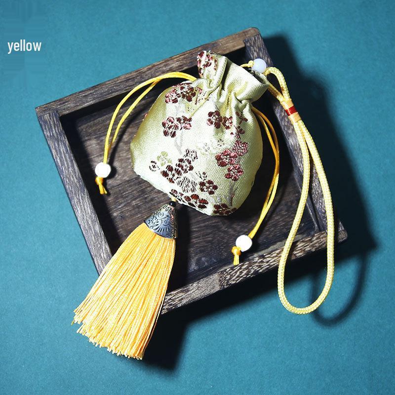 Dragon Boat Festival Plum Blossom Sachet: Portable Scented Pouch and Lucky Talisman (Ping An Fu - Safe Talisman) Empty Bag (7*9cm)