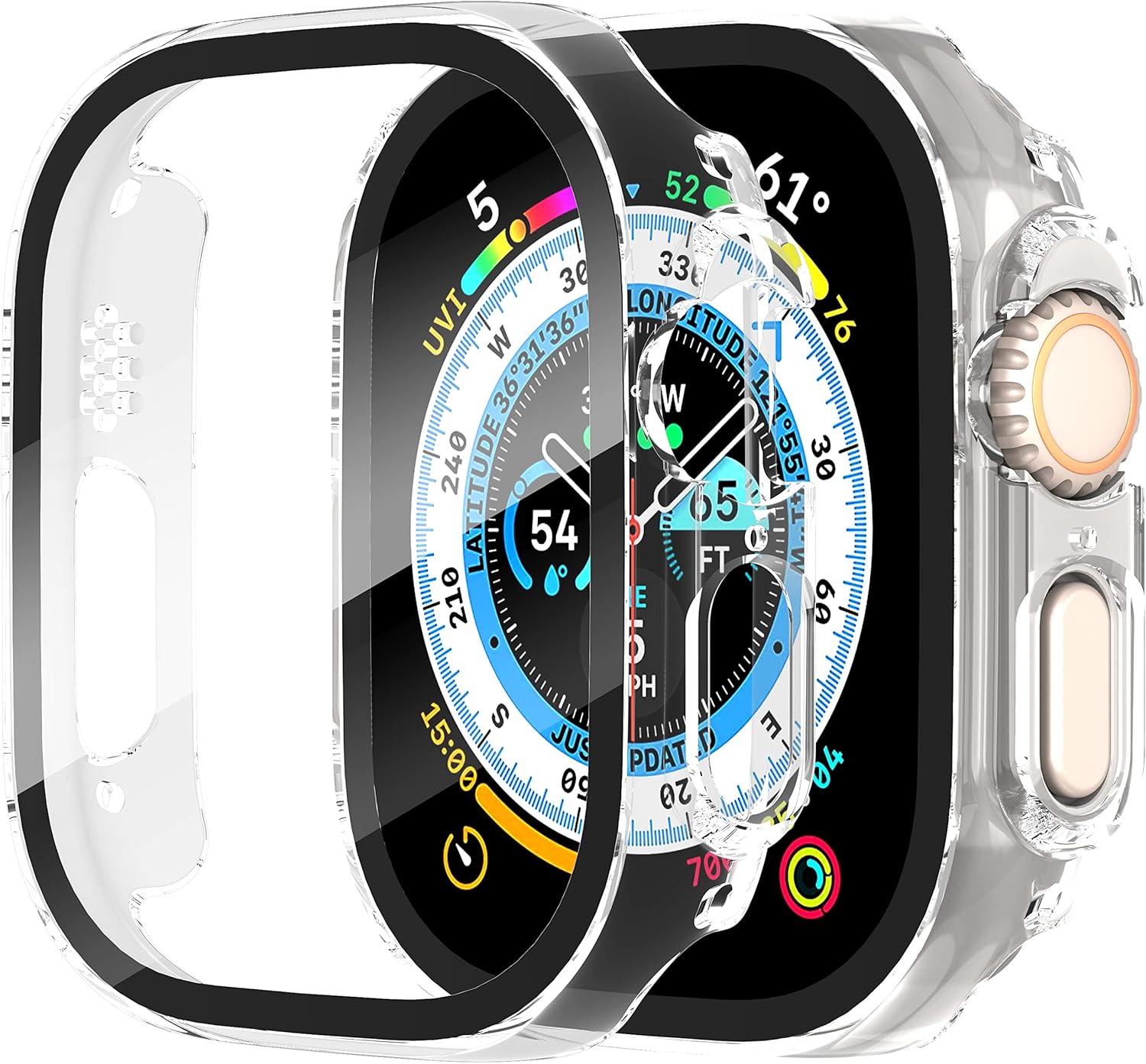 

Tempered Glass Screen Protector For Apple Watch Ultra 2 Ultra2 Protection Case Cover ScreenProtector Accessories 49mm чистий