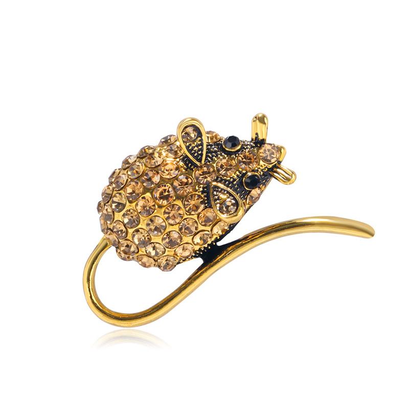 

High End Cute Style Rhinestone Mouse Corsage For Ladies Animal Lady Brooches Clothing Suit AccessoriesCute Jewelry