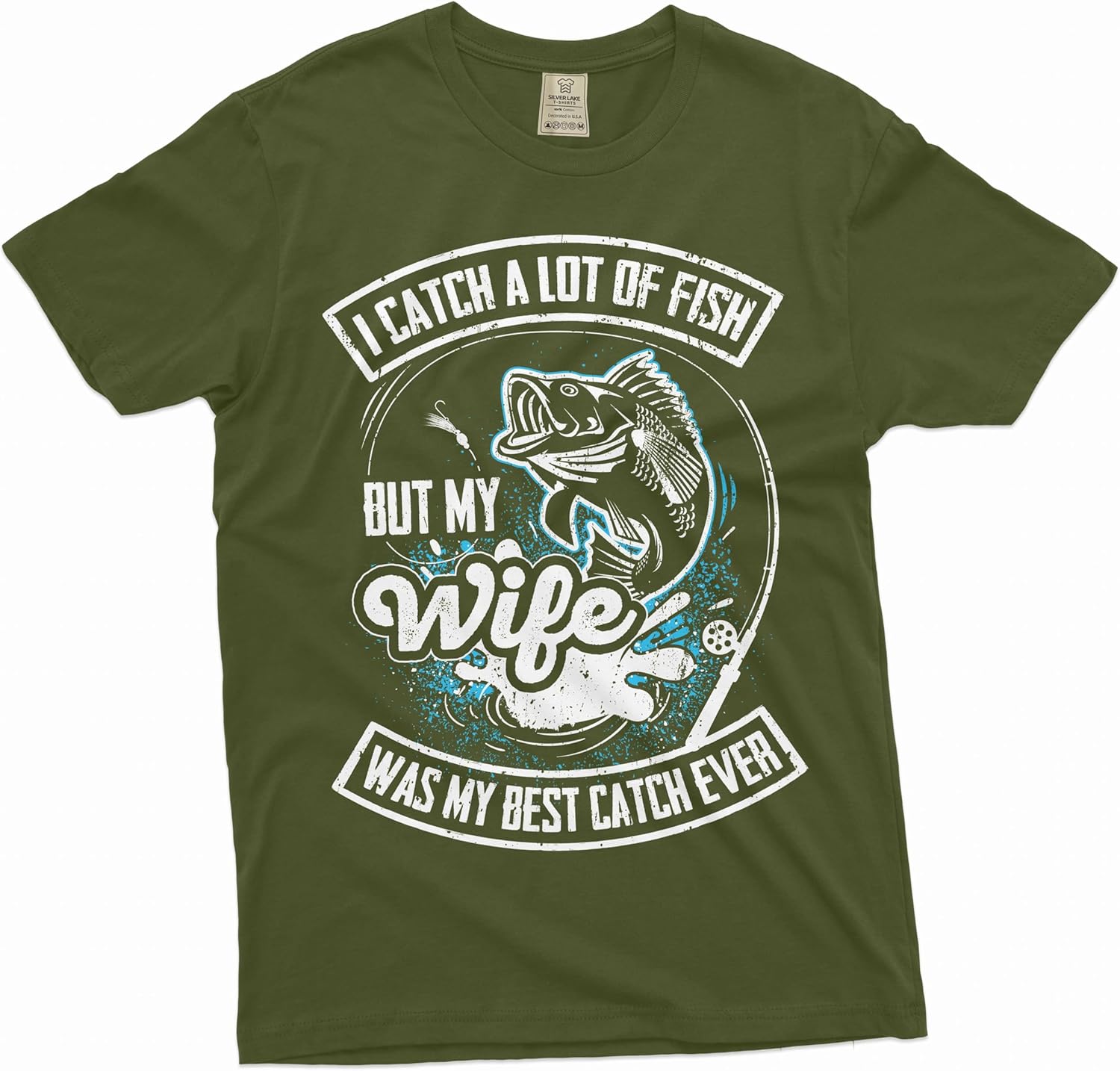 

Men s Funny Fishing T-Shirt My Wife by Best Catch Fisherman Funny Gifts Anniversary Marriage tee 5XL різнокольоровий
