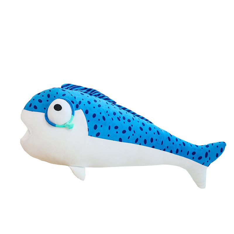 

Stick Plush Fish Toy Doll Childern Blue Doll Gift Home Decoration Present Girl 35cm/13.78in