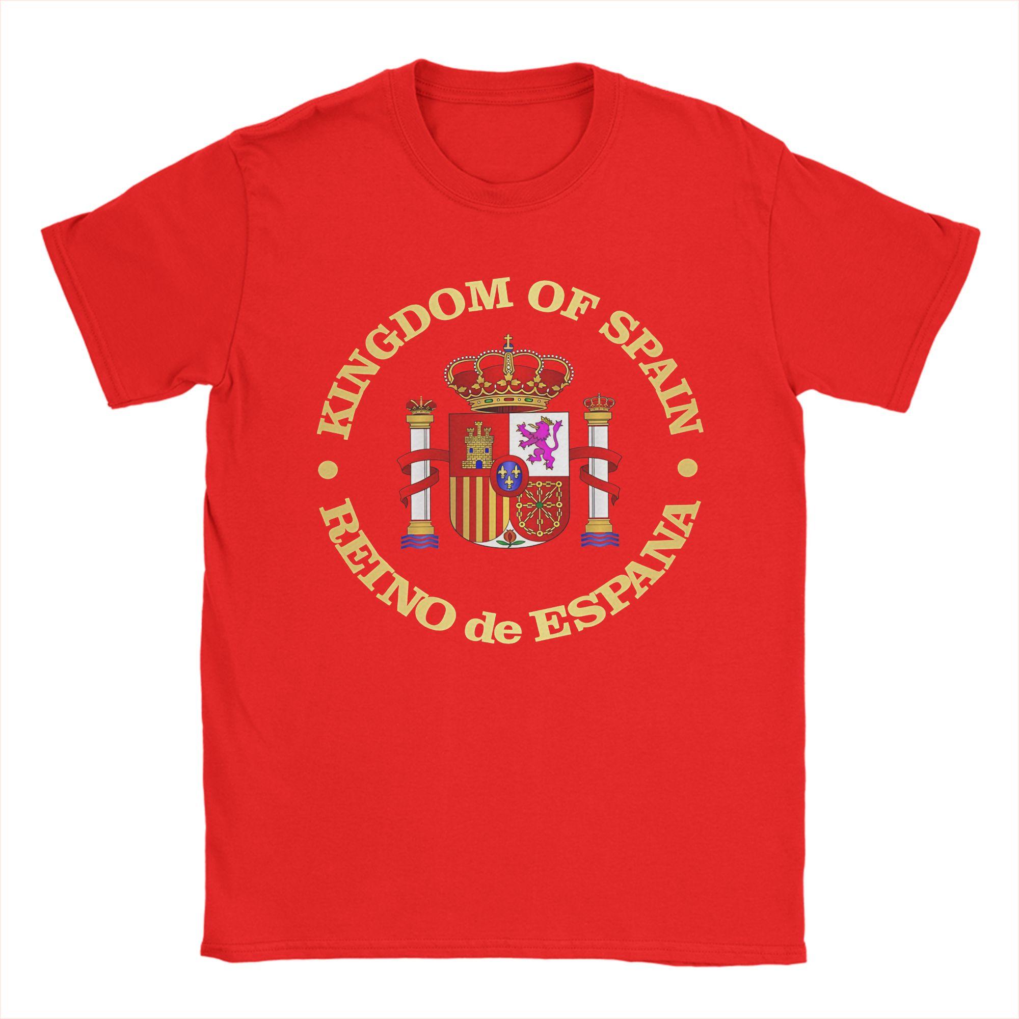 

Men TShirt The coat of arms of Spain Novelty Pure Cotton Tee Shirt Short Sleeve T Shirt Crewneck Clothing Gift Idea S