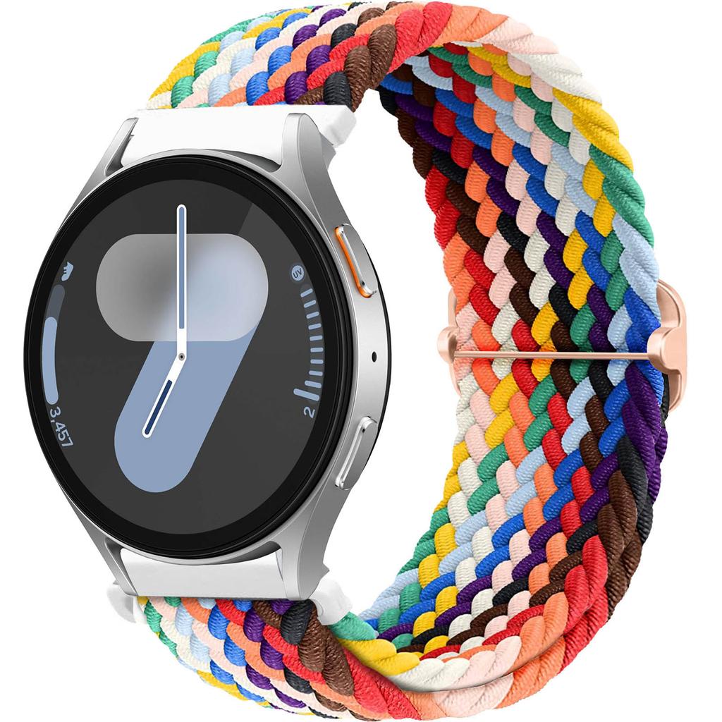 20mm Band For Samsung Galaxy Watch 7 4 6 Classic/5 Pro/3/active 2 Elastic Braided Solo Bracelet Huawei Watch GT 2e 3 Pro 4 Strap