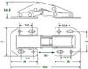 Cabinet Hinges Kitchen Surface Mount Hinges 104mm 4 Pieces