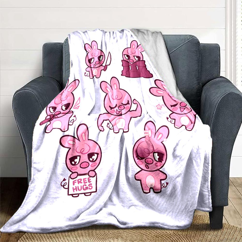 1Pc Kawaii Friends Together Blanket For Couch Bed Plush Cozy Fuzzy Blanket Super Soft Warm Blankets For Fall And Winter 091841