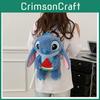 Girls Soft Cartoon Plush Backpack With Zipper Closure For Travel Casual