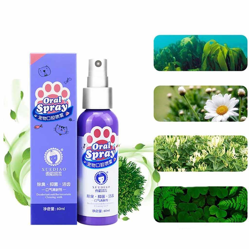 Pet Teeth Breath Cleaning Freshener Dog Cat  Spray Care Cleaner 120Ml